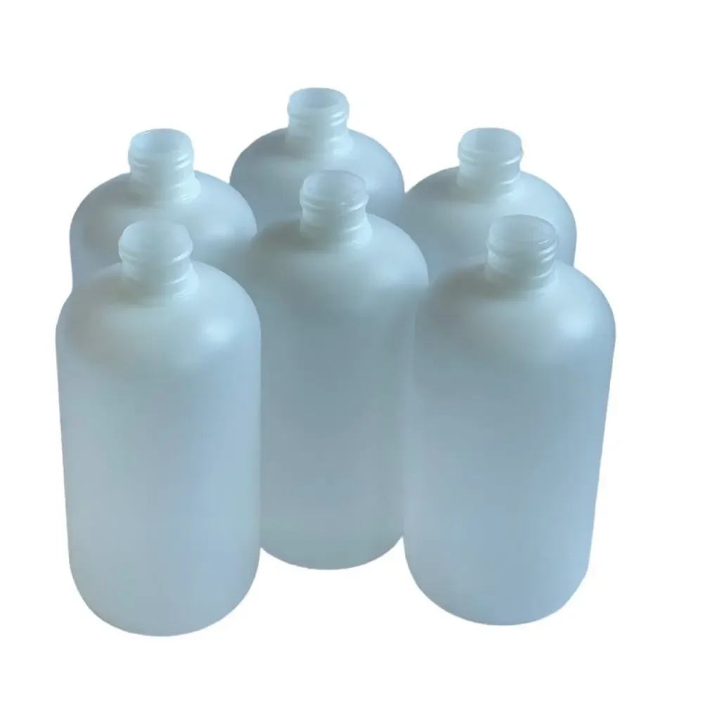 Set of 6 Milk White Plastic Bottles Fits 8oz